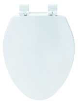 SEAT COMMODE ELONGATED WHITE CLOSED (EA) - Commodes & Accessories